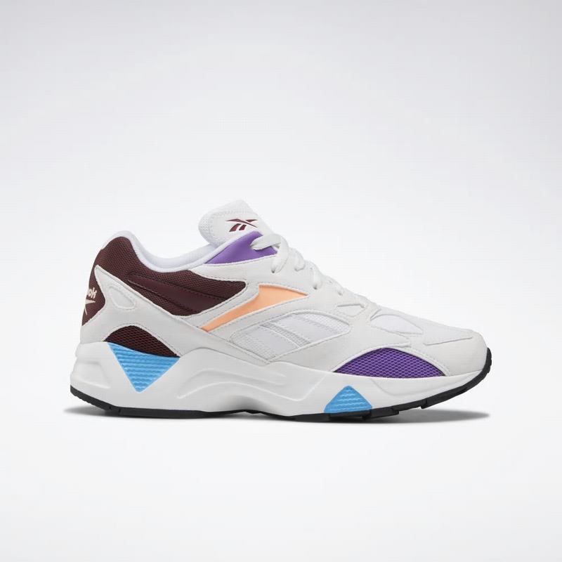 Tenisi Reebok Aztrek 96 Reinvented Dama Albi/Colorati Romania QW3078ZL